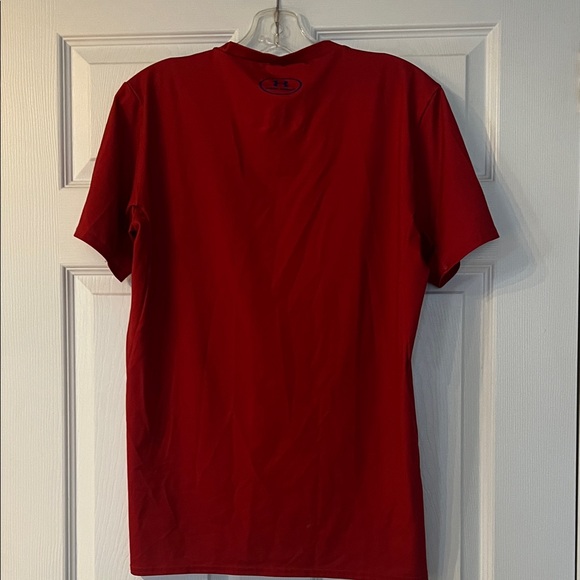 Under Armour Red Tee with Blue Spider Design - Picture 5 of 5